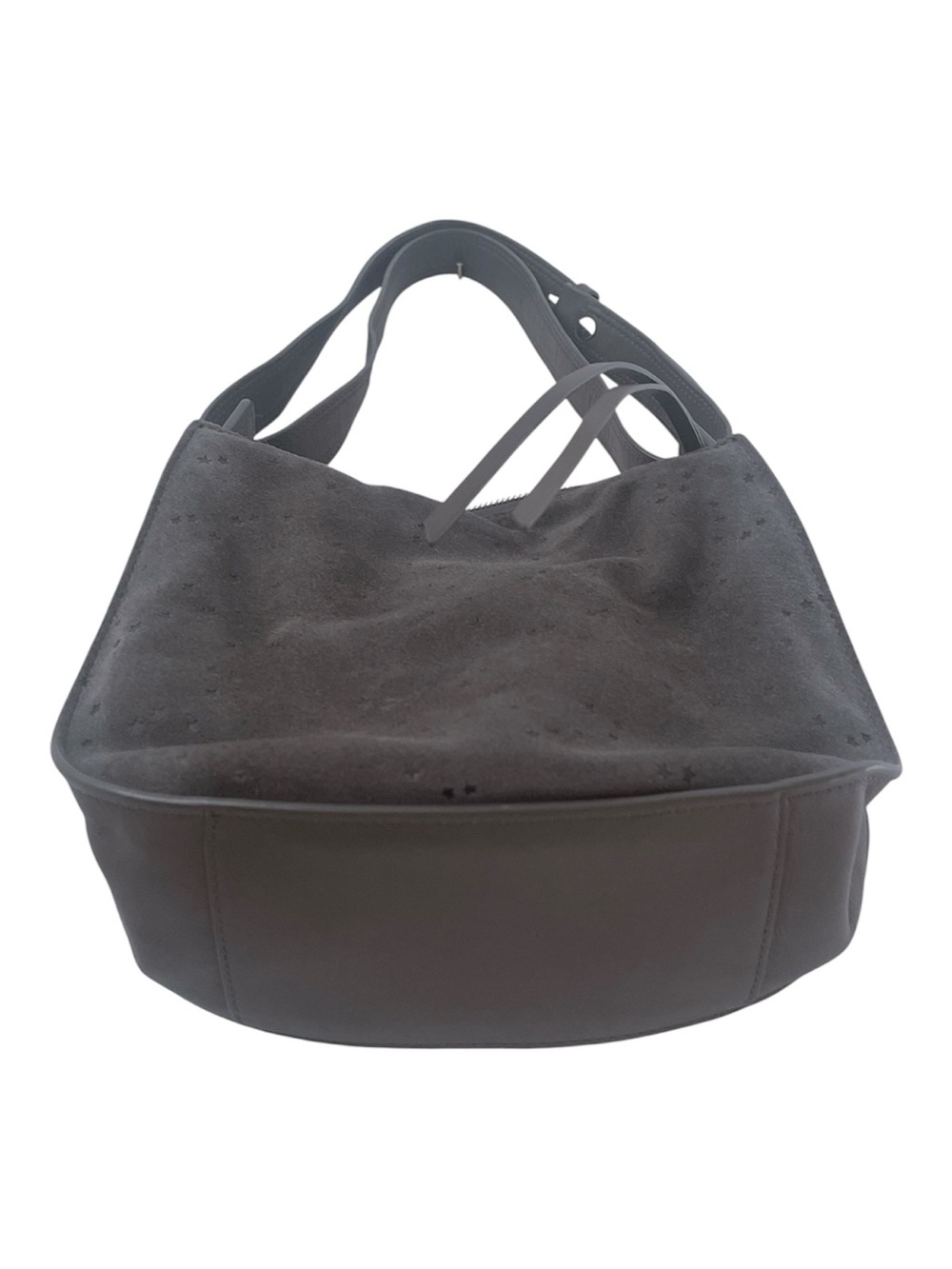 AllSaints Echo Hobo Shoulder Bag in Grey Suede Leather - Picture 5 of 6